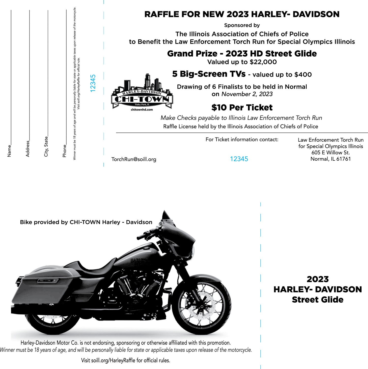 Raffle tickets details